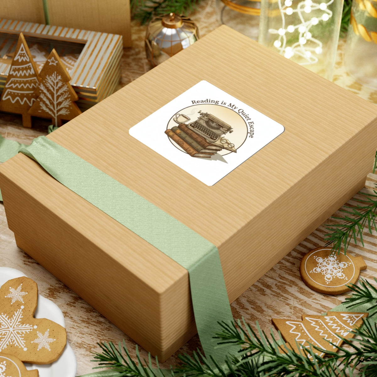 Reading Is My Quiet Escape Sticker | Book Lover, Typewriter Vintage Bookish