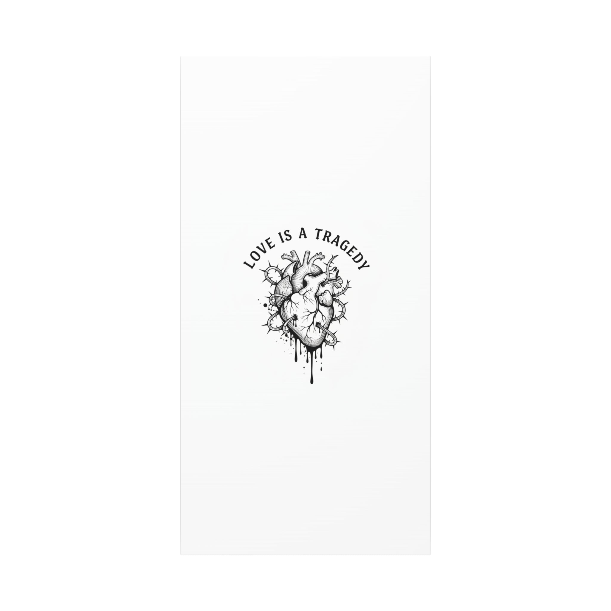 Love Is a Tragedy Art Print | Matte Canvas, Stretched, Dark Romance