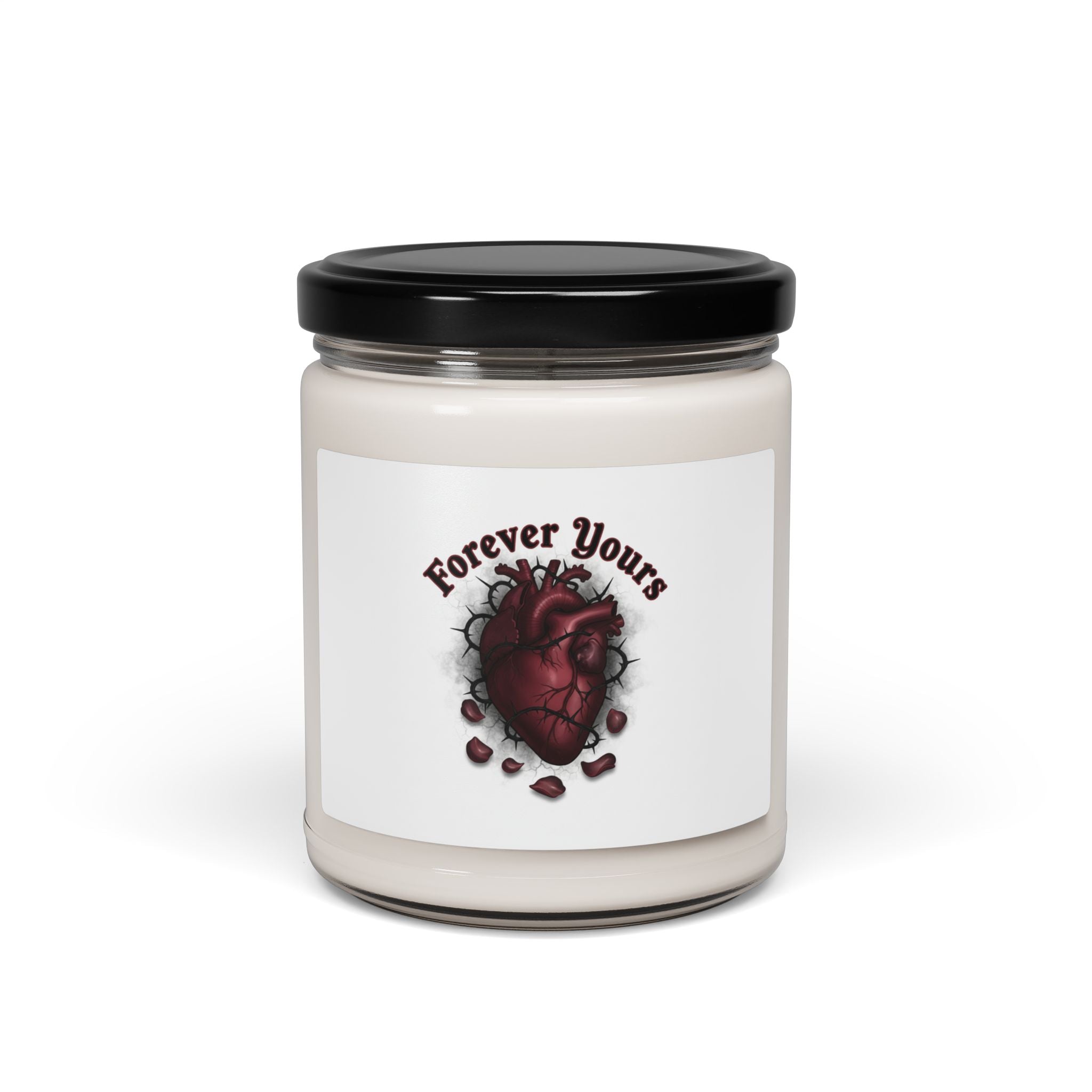 Forever Yours Anatomical Heart Candle, Goth Valentine | Dark Romance Soy