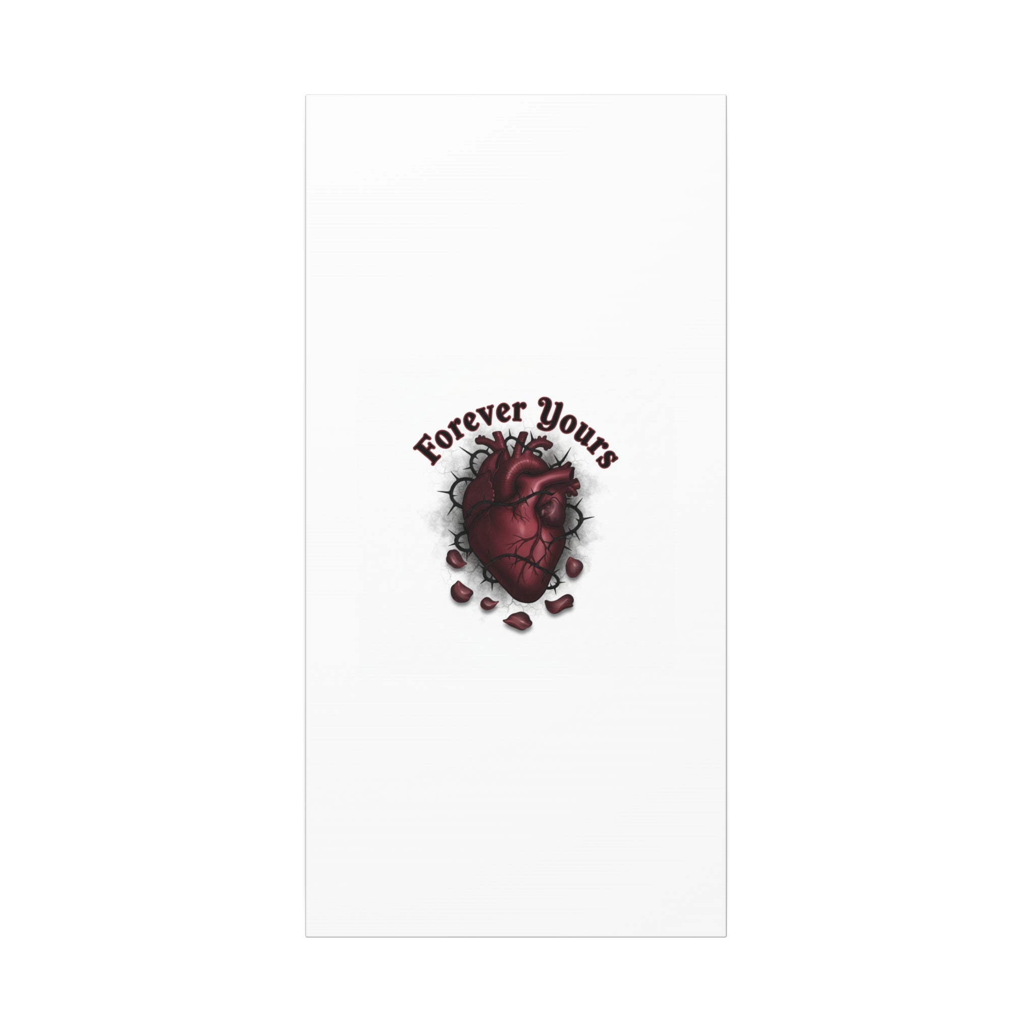 Anatomical Heart 'Forever Yours' Canvas | Dark Romance, Goth Valentine