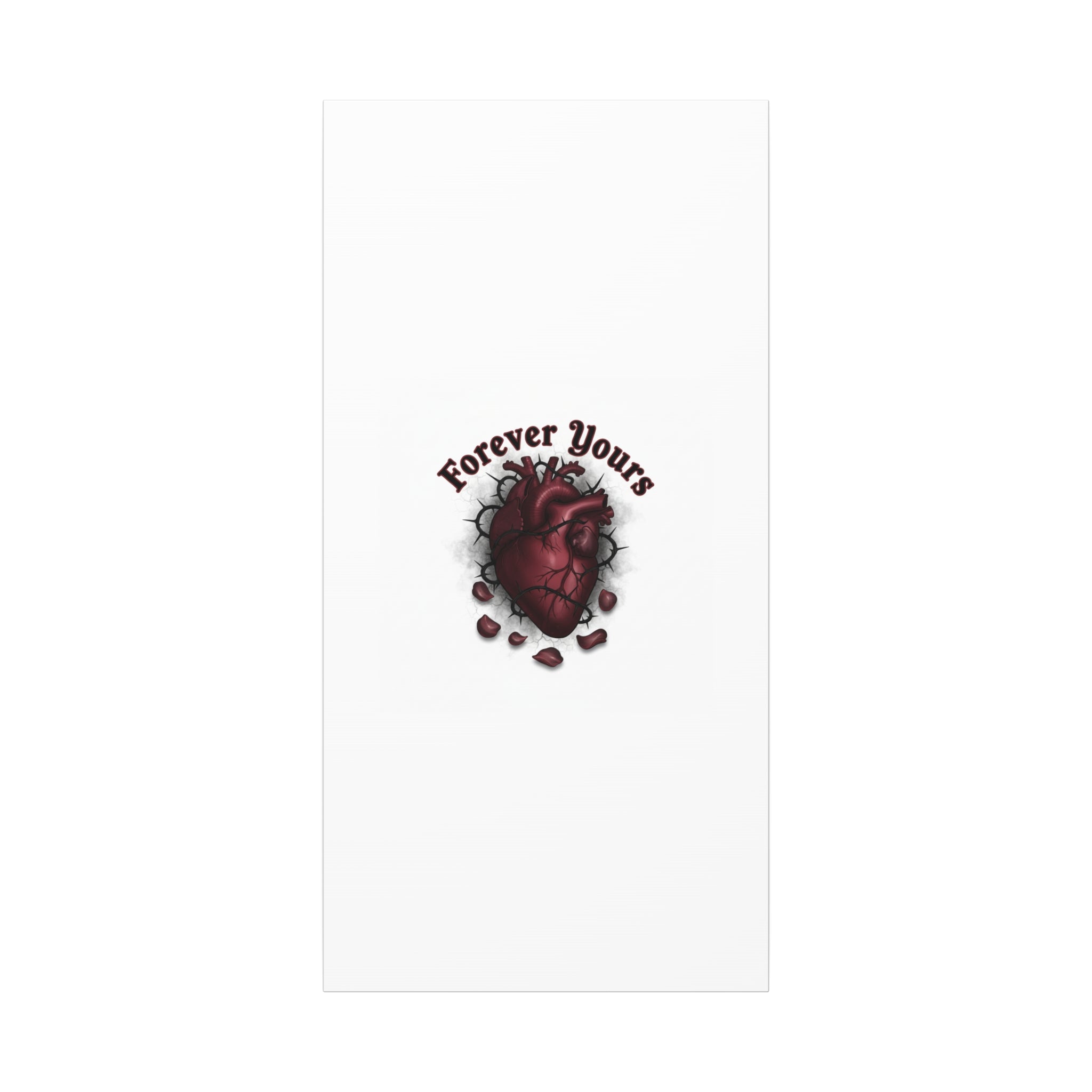 Anatomical Heart 'Forever Yours' Canvas | Dark Romance, Goth Valentine