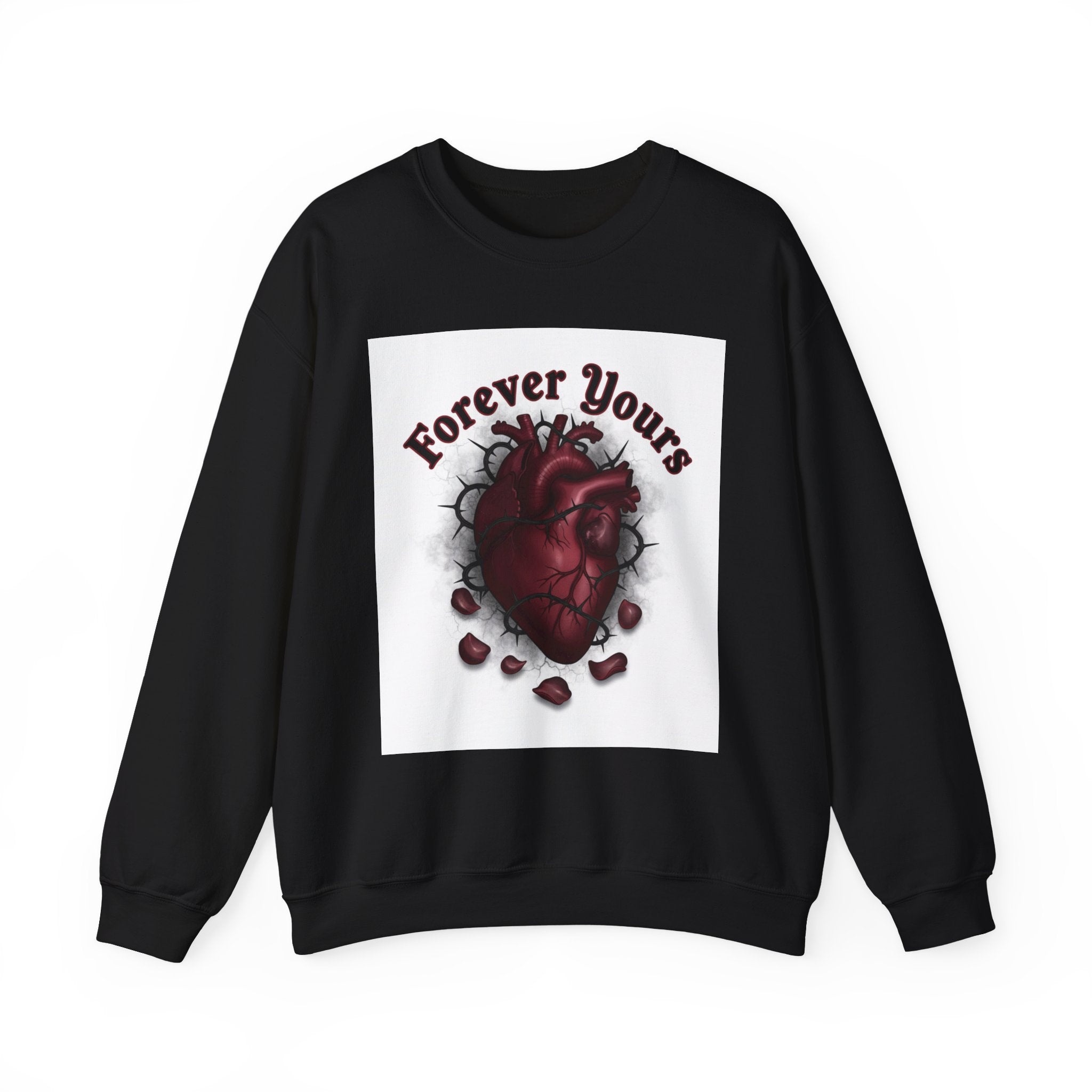 Anatomical Heart 'Forever Yours' Sweatshirt, goth valentine, dark romance