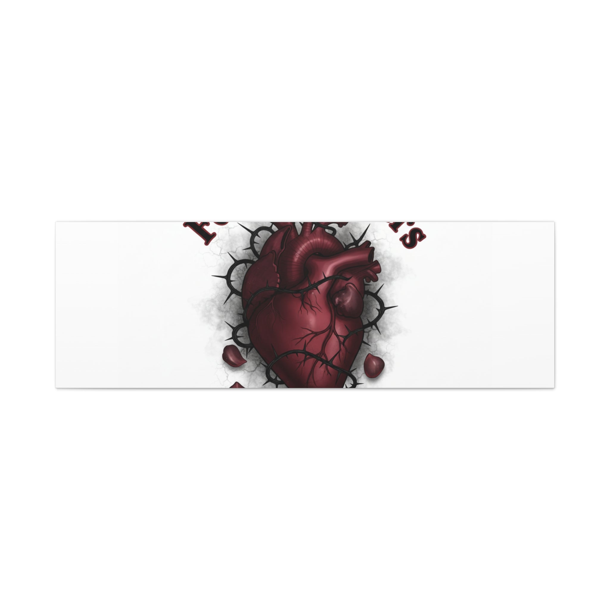 Anatomical Heart 'Forever Yours' Canvas | Dark Romance, Goth Valentine