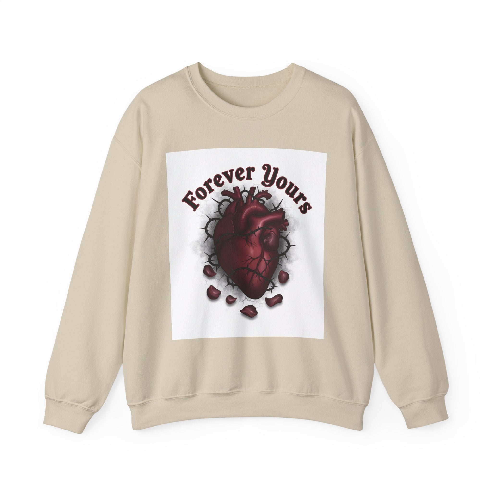 Anatomical Heart 'Forever Yours' Sweatshirt, goth valentine, dark romance