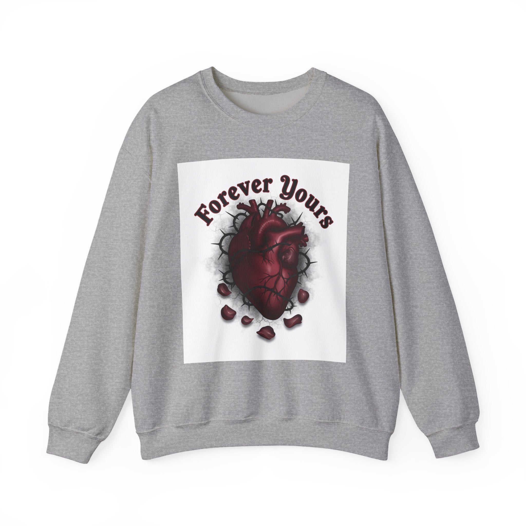Anatomical Heart 'Forever Yours' Sweatshirt, goth valentine, dark romance