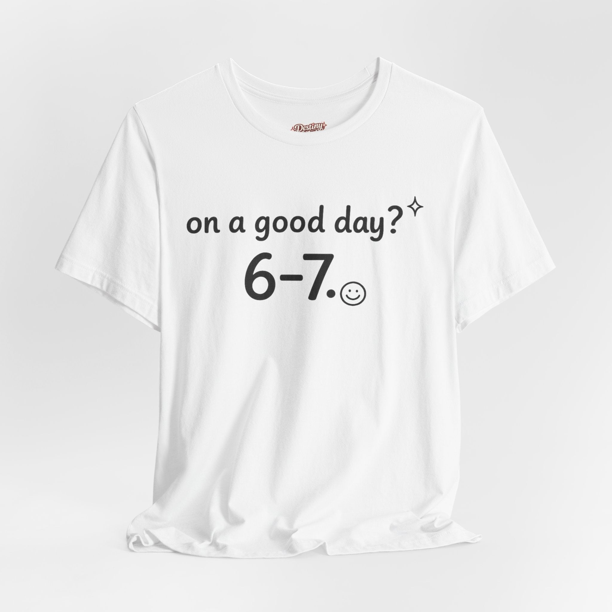 6-7 meme tee | Absurdist humor, minimalist type shirt