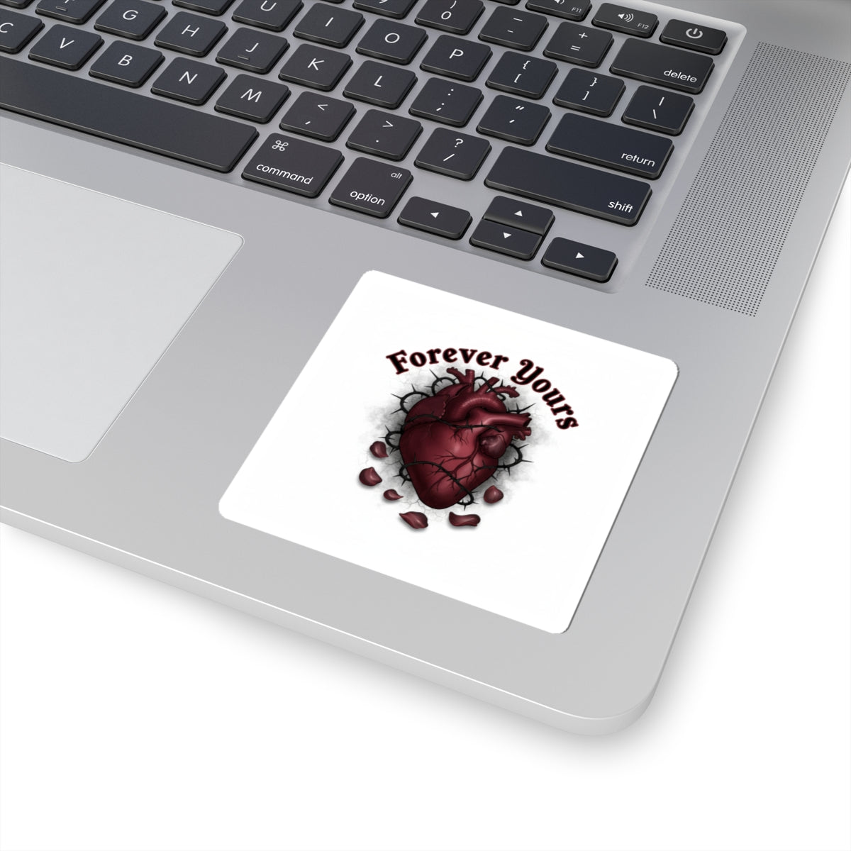 Forever Yours Anatomical Heart Sticker | goth valentine, dark romance