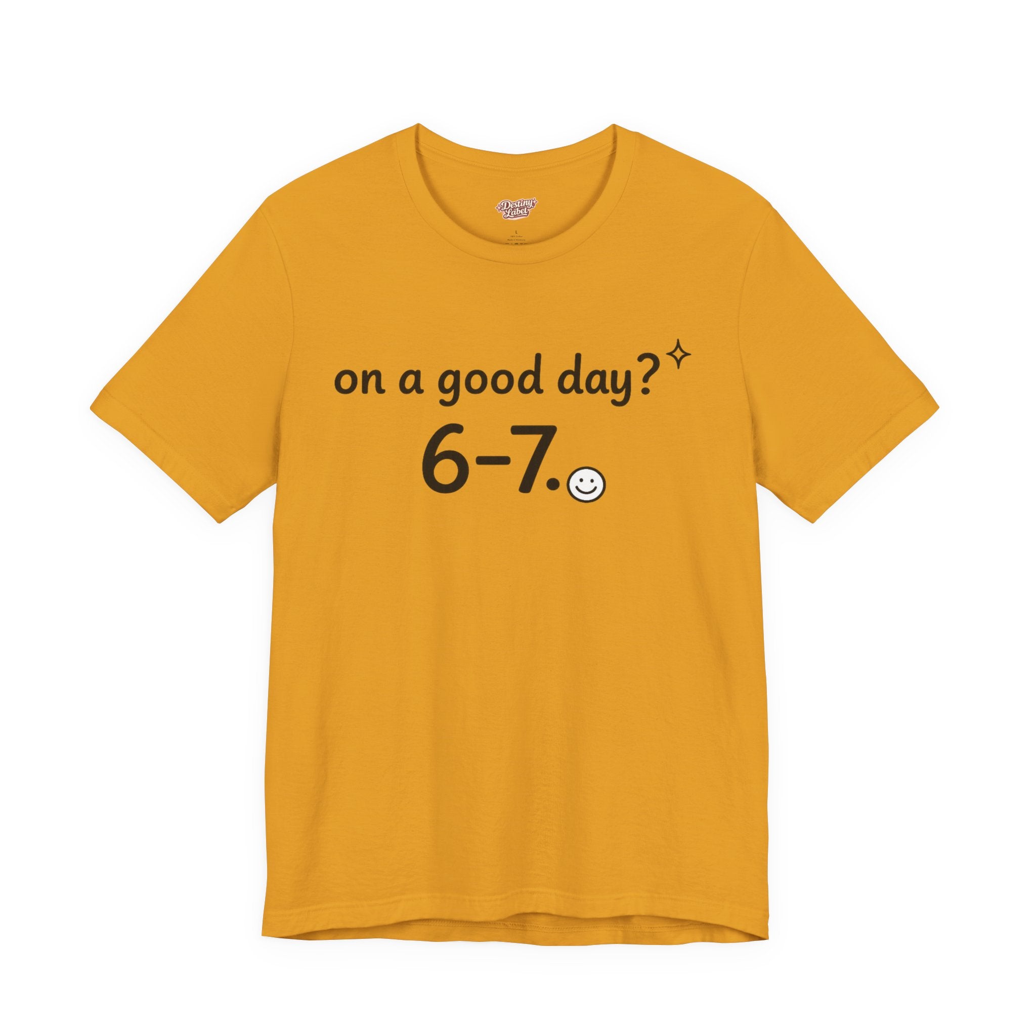 6-7 meme tee | Absurdist humor, minimalist type shirt