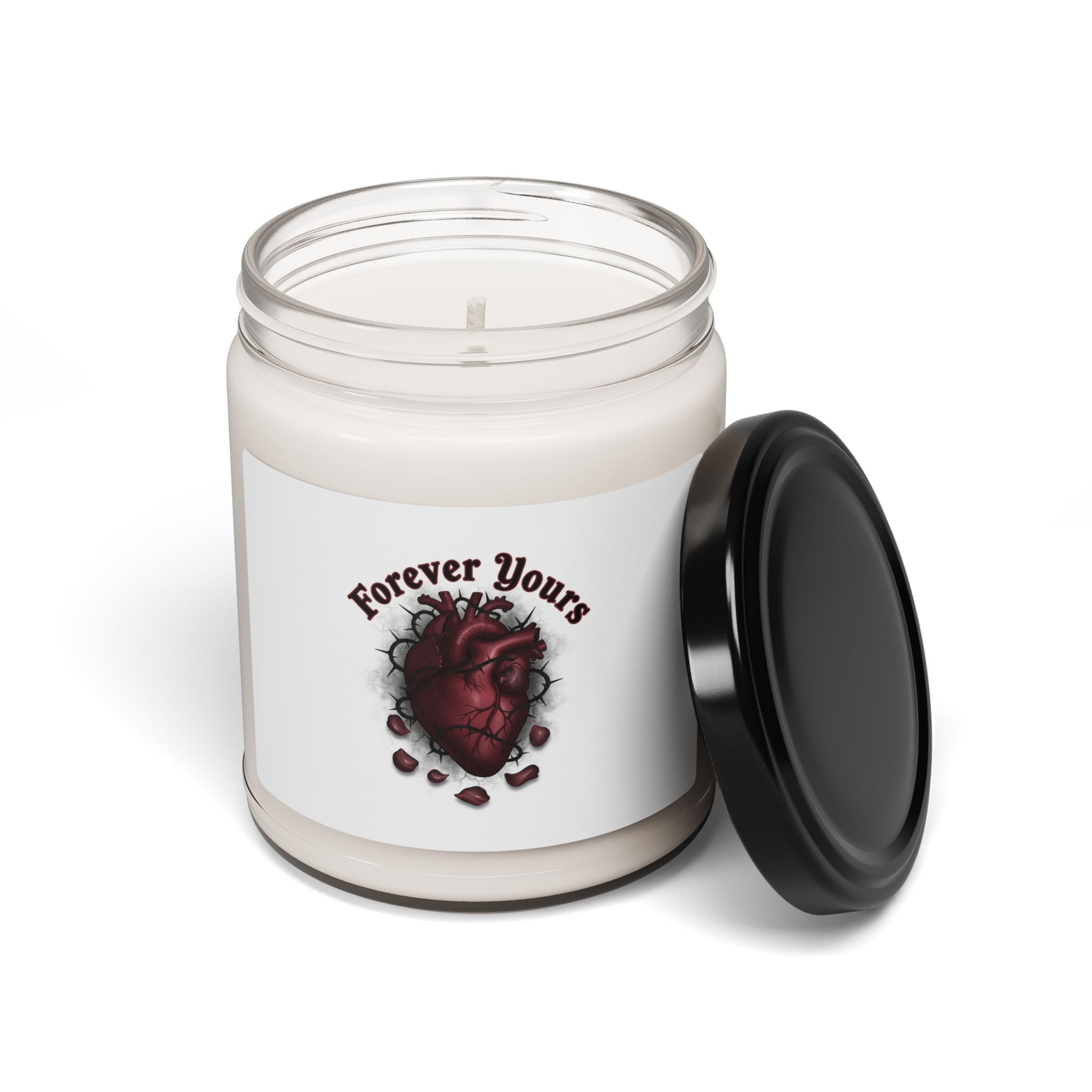 Forever Yours Anatomical Heart Candle, Goth Valentine | Dark Romance Soy