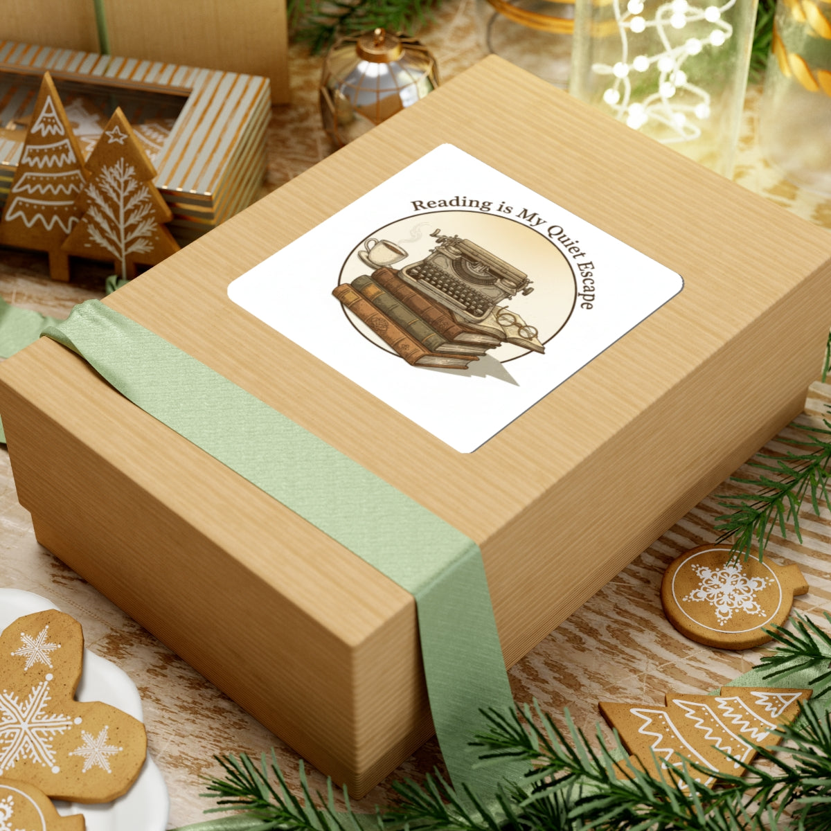 Reading Is My Quiet Escape Sticker | Book Lover, Typewriter Vintage Bookish