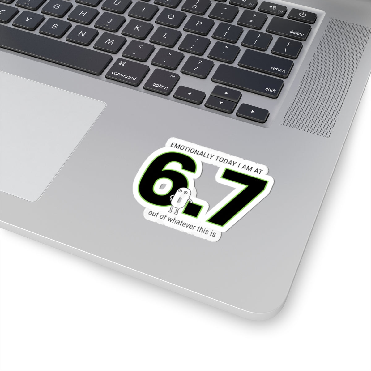 6.7 Meme Sticker | absurdist humor, random number meme kiss-cut sticker