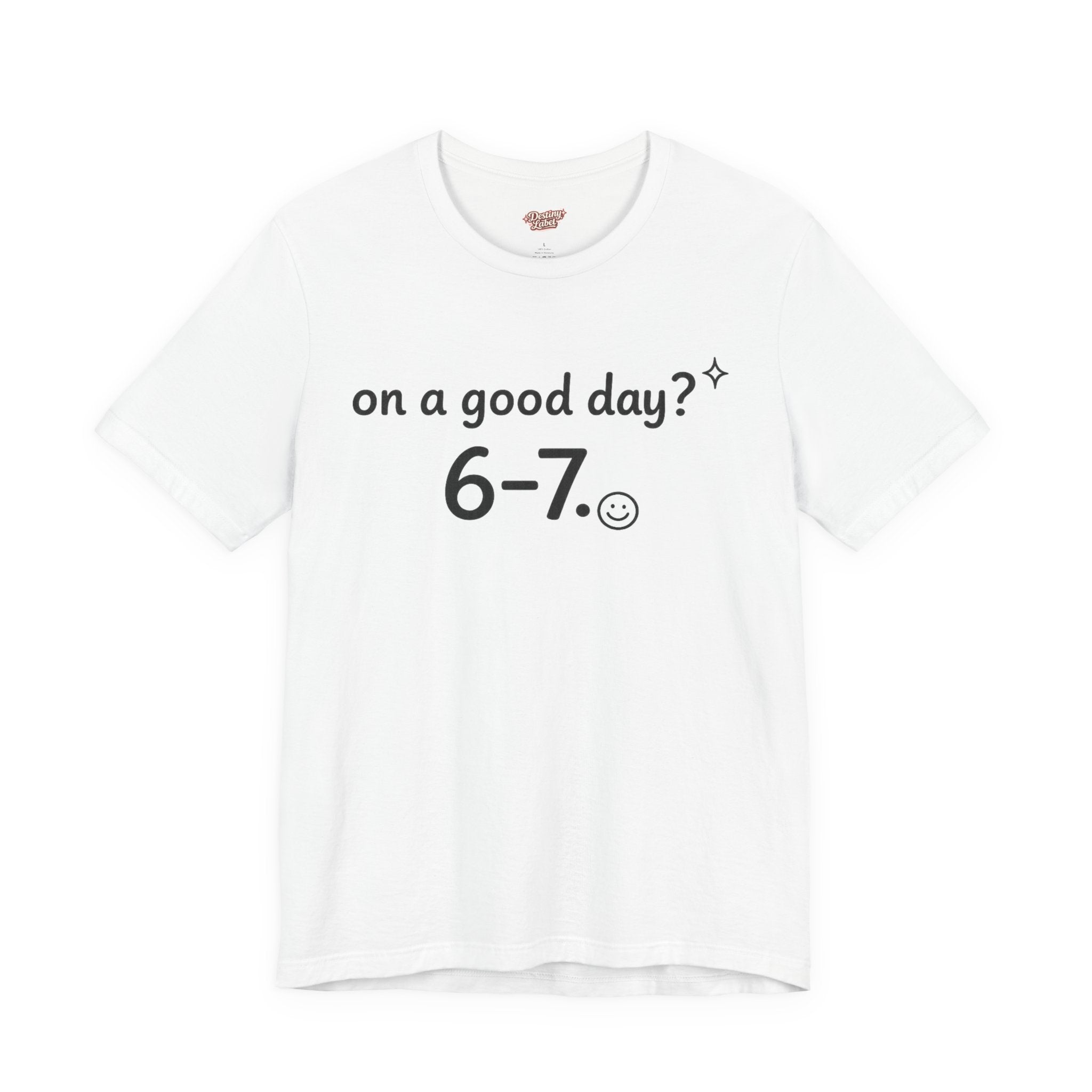 6-7 meme tee | Absurdist humor, minimalist type shirt