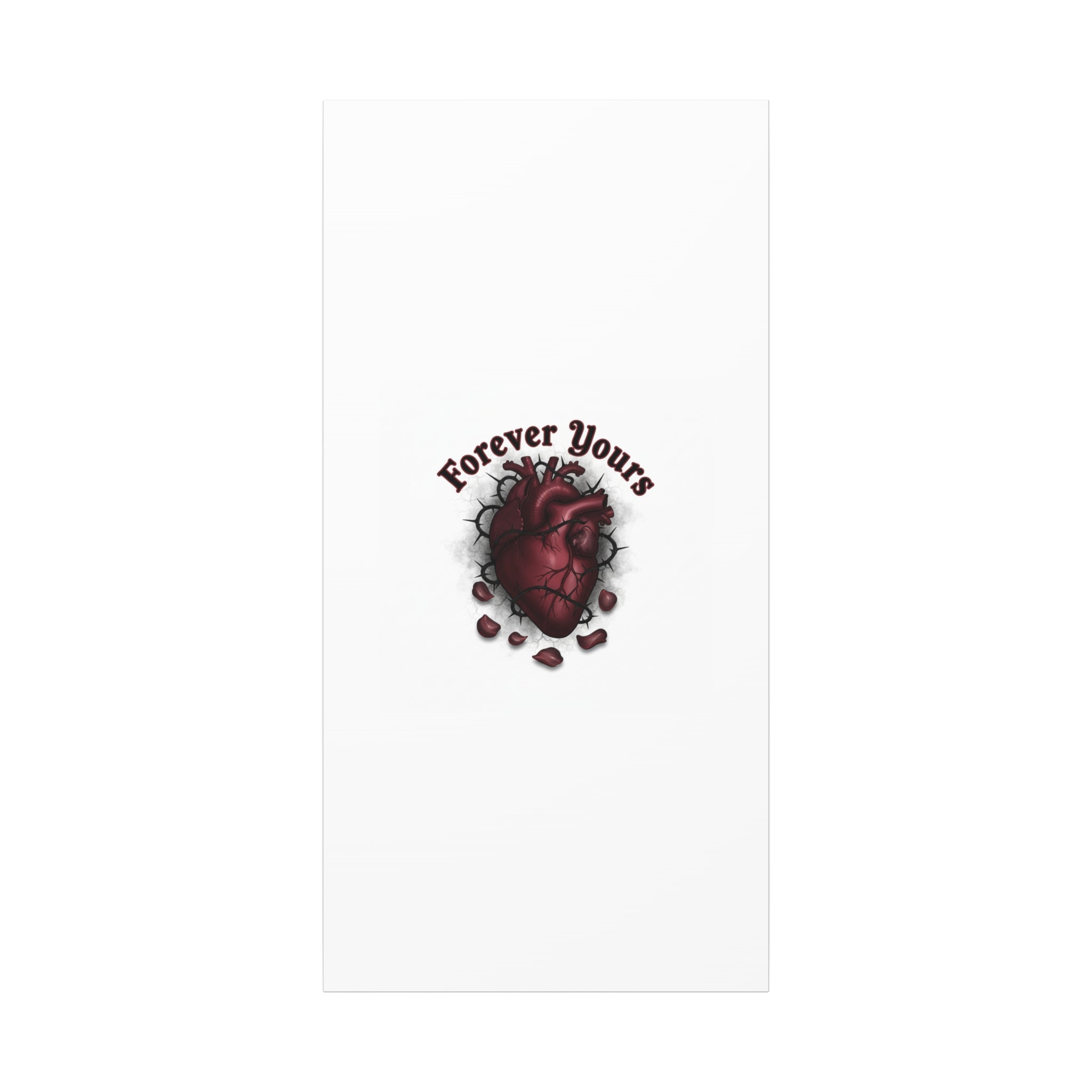 Anatomical Heart 'Forever Yours' Canvas | Dark Romance, Goth Valentine