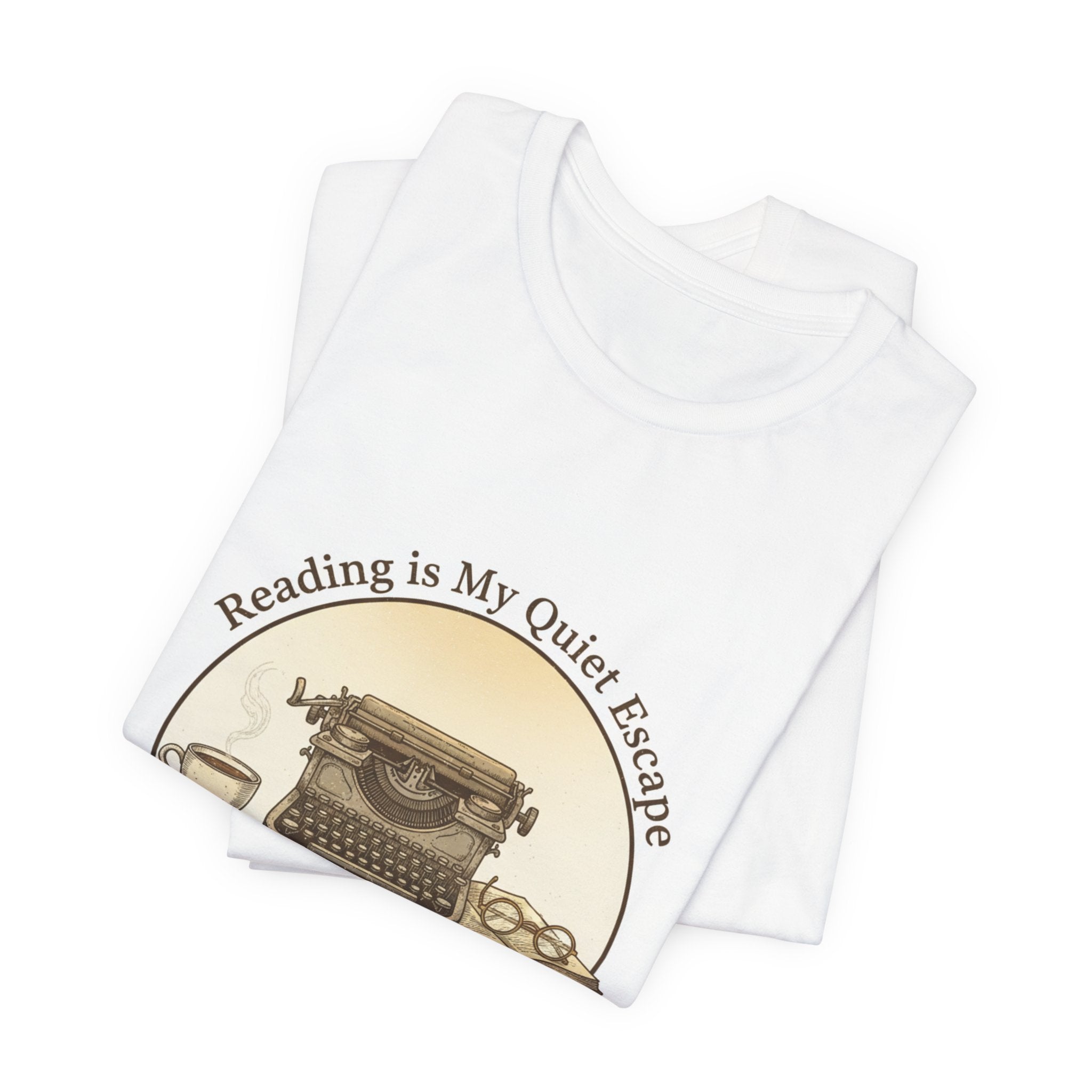 Reading Is My Quiet Escape Tee | Book Lover Shirt, Vintage Typewriter