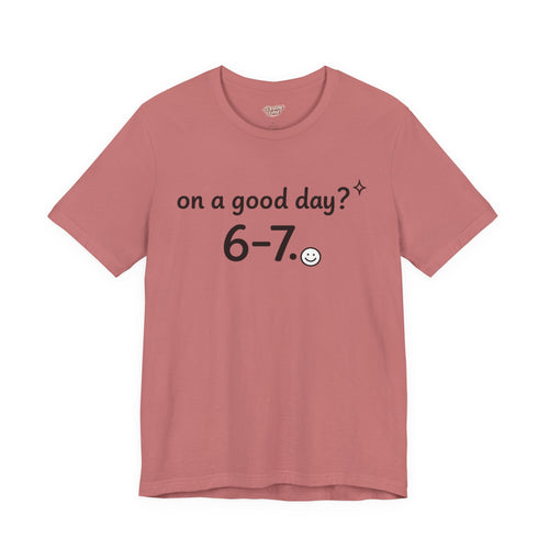 6-7 meme tee | Absurdist humor, minimalist type shirt