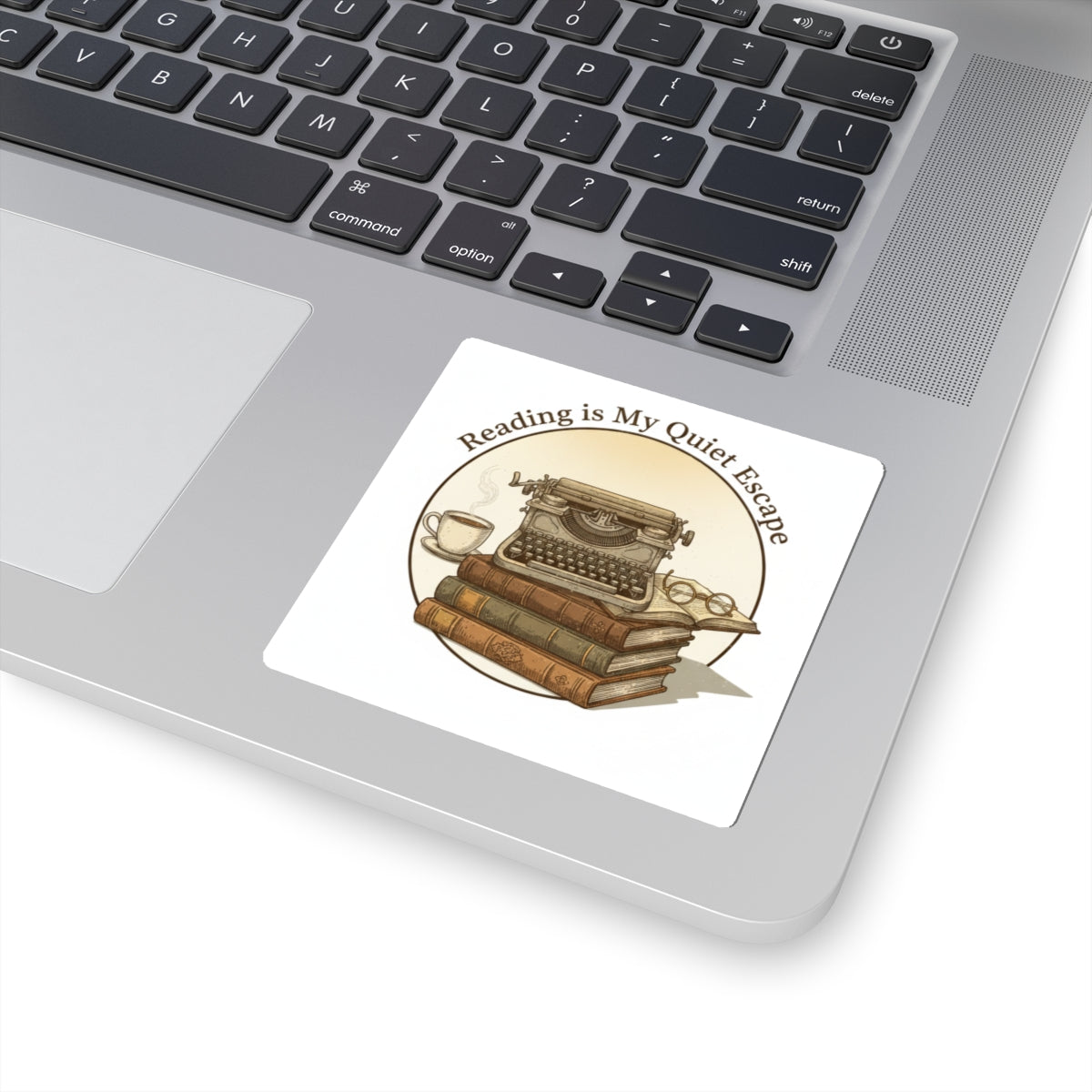 Reading Is My Quiet Escape Sticker | Book Lover, Typewriter Vintage Bookish