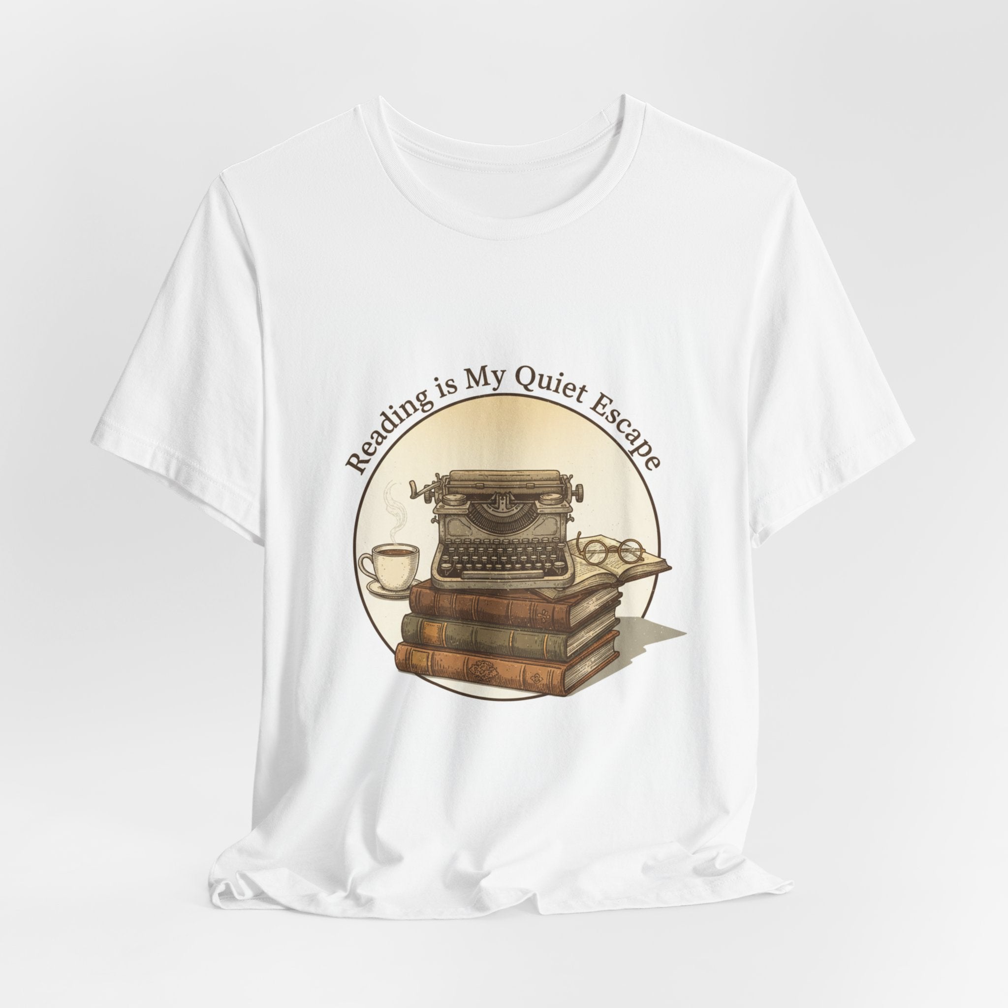 Reading Is My Quiet Escape Tee | Book Lover Shirt, Vintage Typewriter