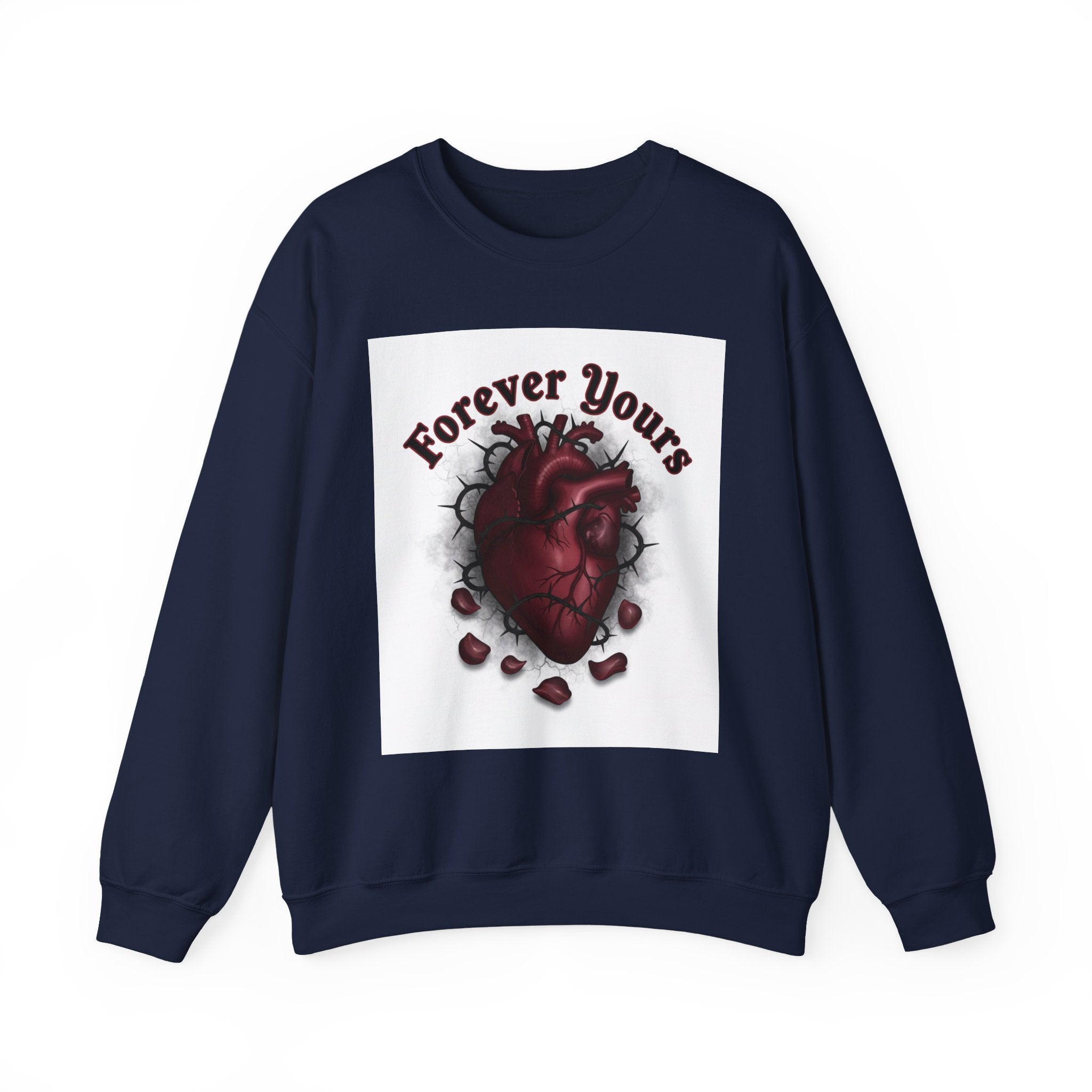 Anatomical Heart 'Forever Yours' Sweatshirt, goth valentine, dark romance