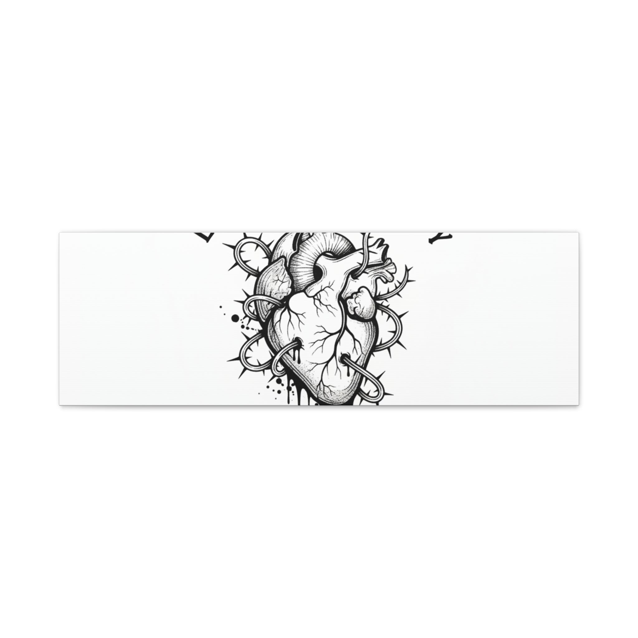 Love Is a Tragedy Art Print | Matte Canvas, Stretched, Dark Romance