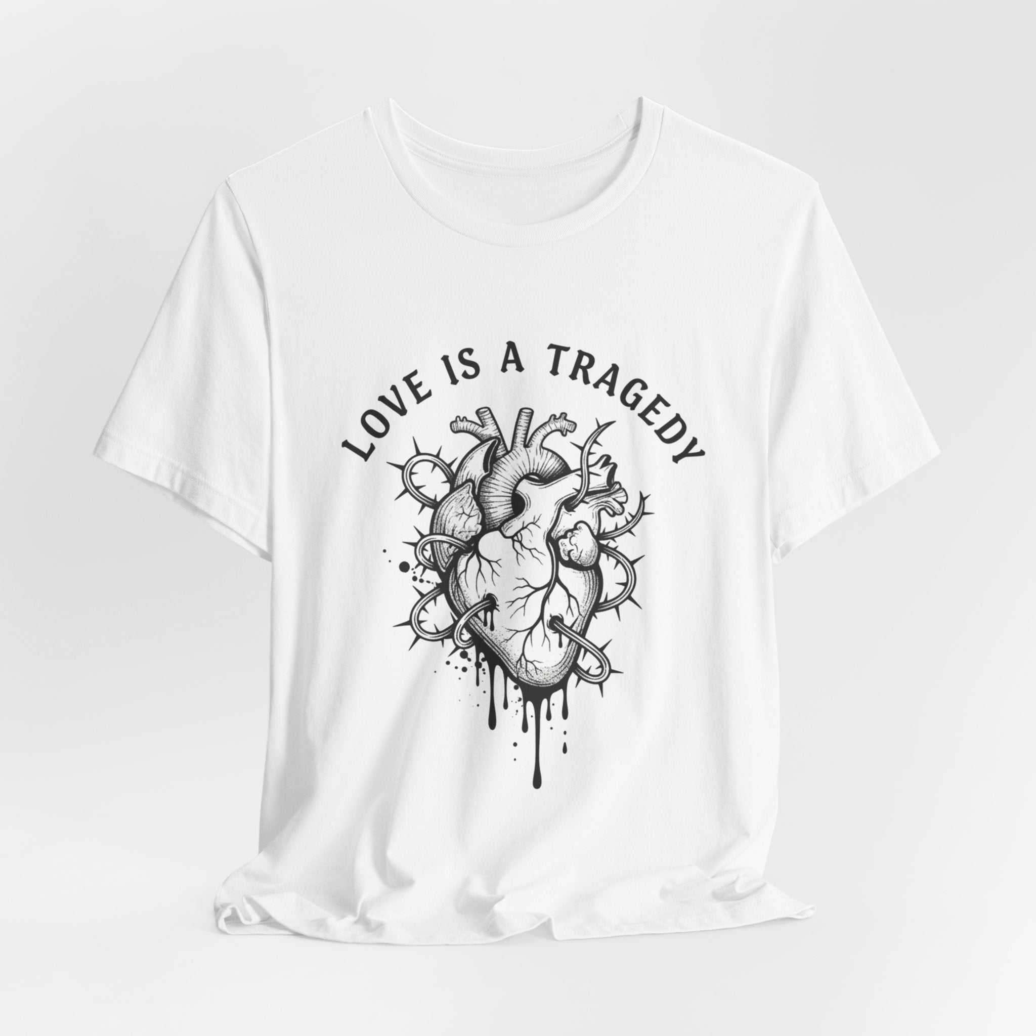 Love Is a Tragedy Heart Tee | goth valentine, emo love shirt