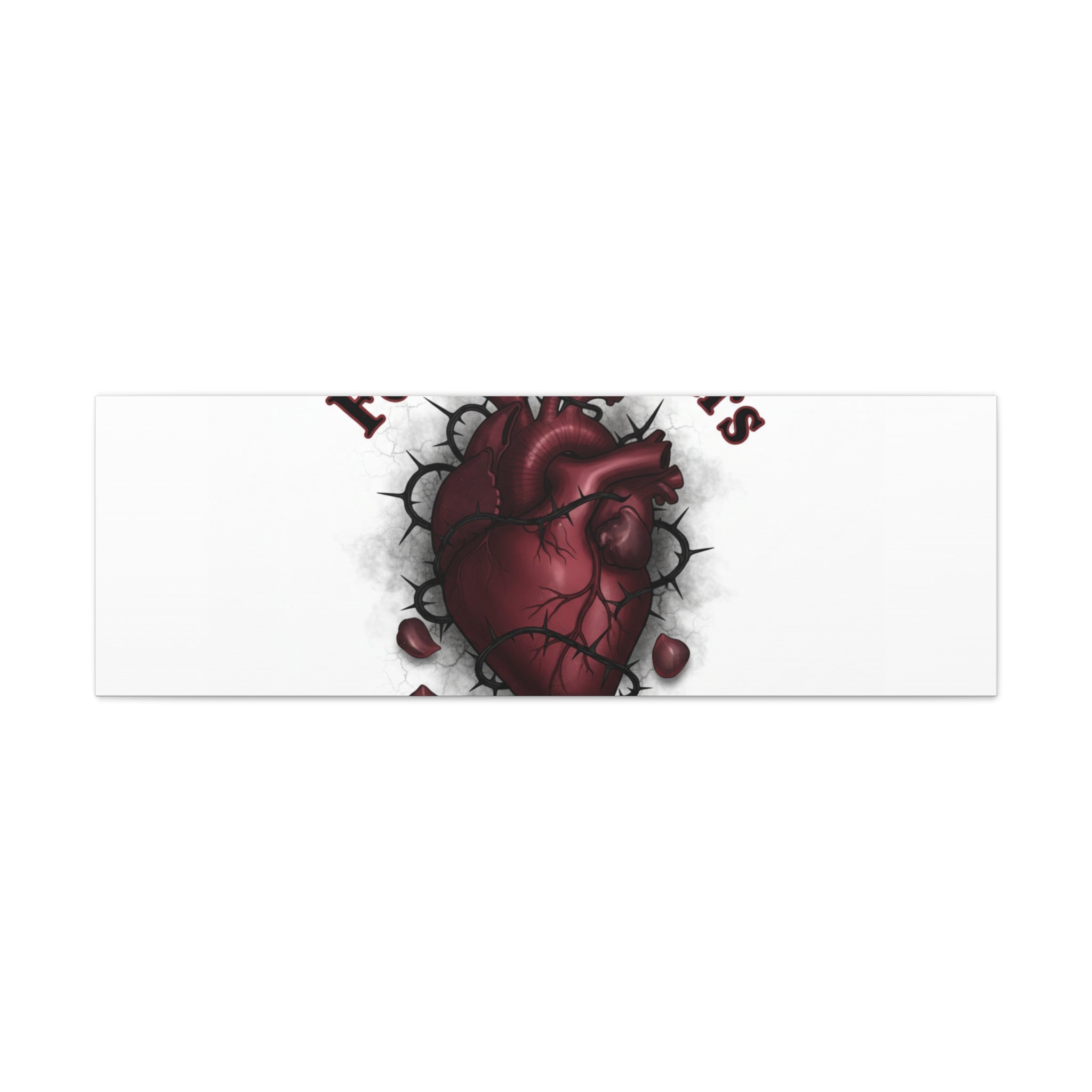 Anatomical Heart 'Forever Yours' Canvas | Dark Romance, Goth Valentine